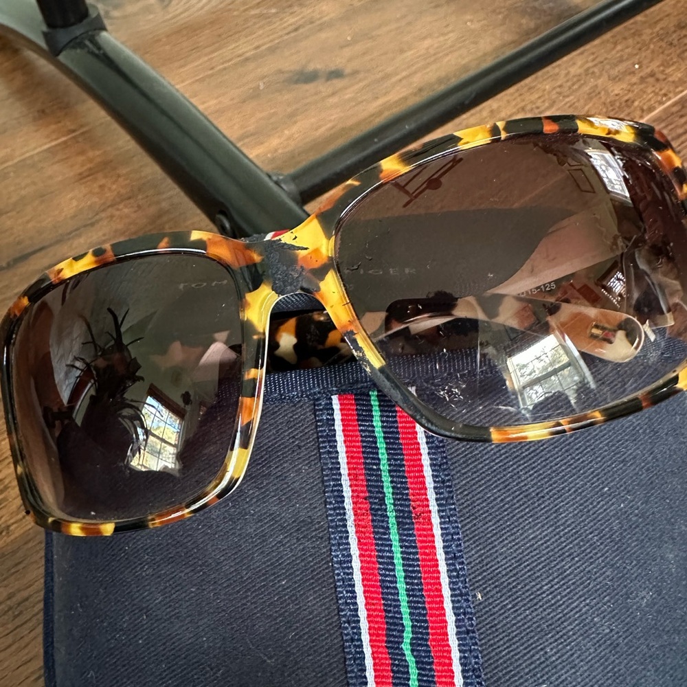 Tommy Hilfiger White and Tortoise Shell Sunglasses